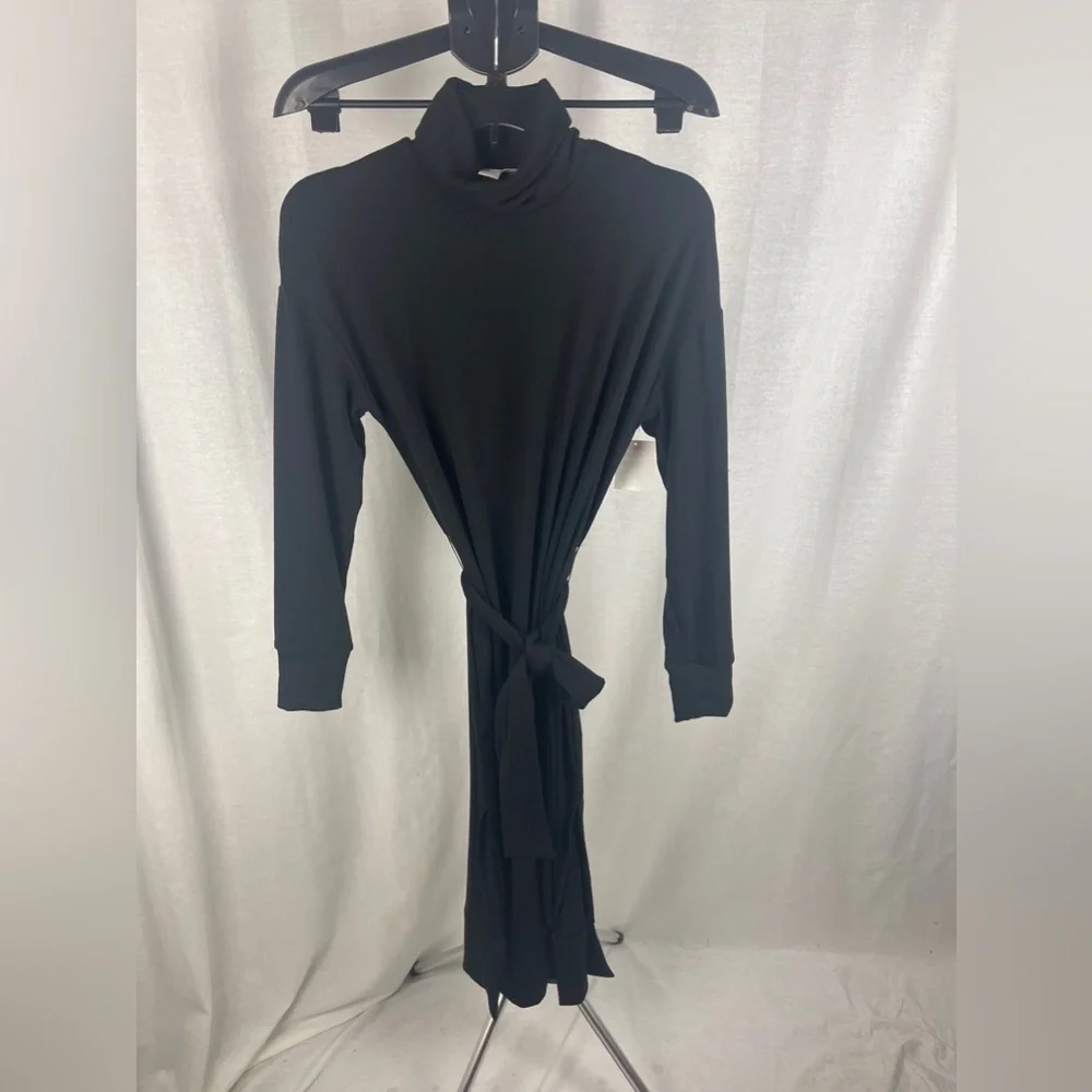 Caslon Tie Waist Long Sleeve Turtleneck Midi Dress size XS NWT - Picture 8 of 11